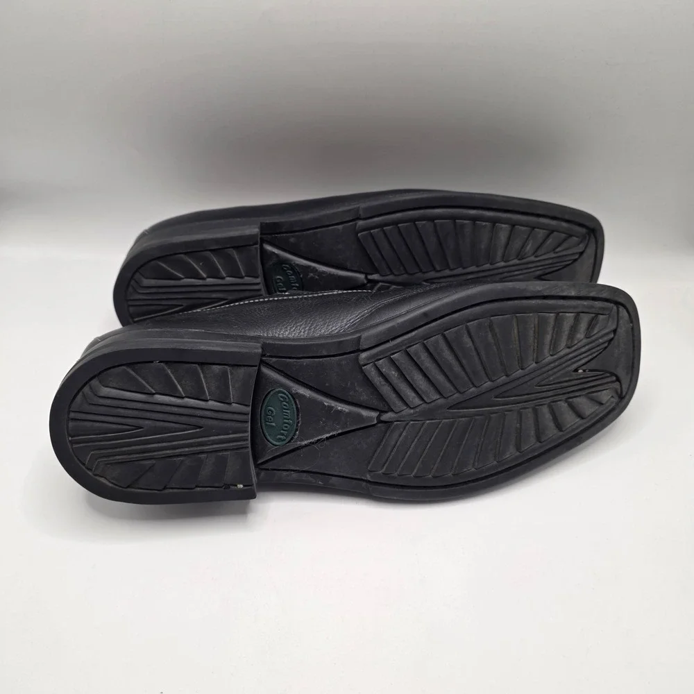 Sandro Moscoloni Loafers Comfort Gel Black Leather Slip On Dress Shoes Mens 13D